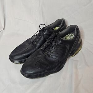 FootJoy Golf Shoes Solid Black Leather Lace Up Mens Size 11.5